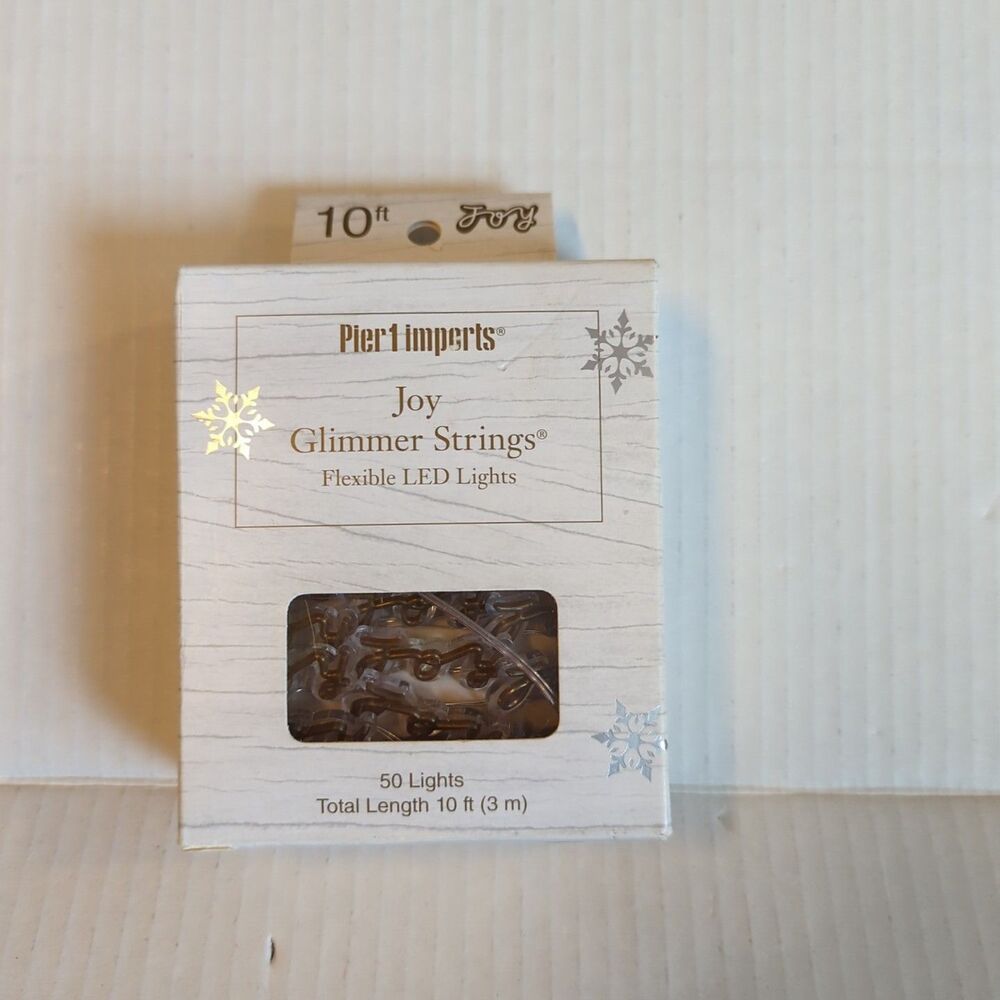 Pier 1 Imports Joy Glimmer Flexible String LED Lights 10ft 50 Lights